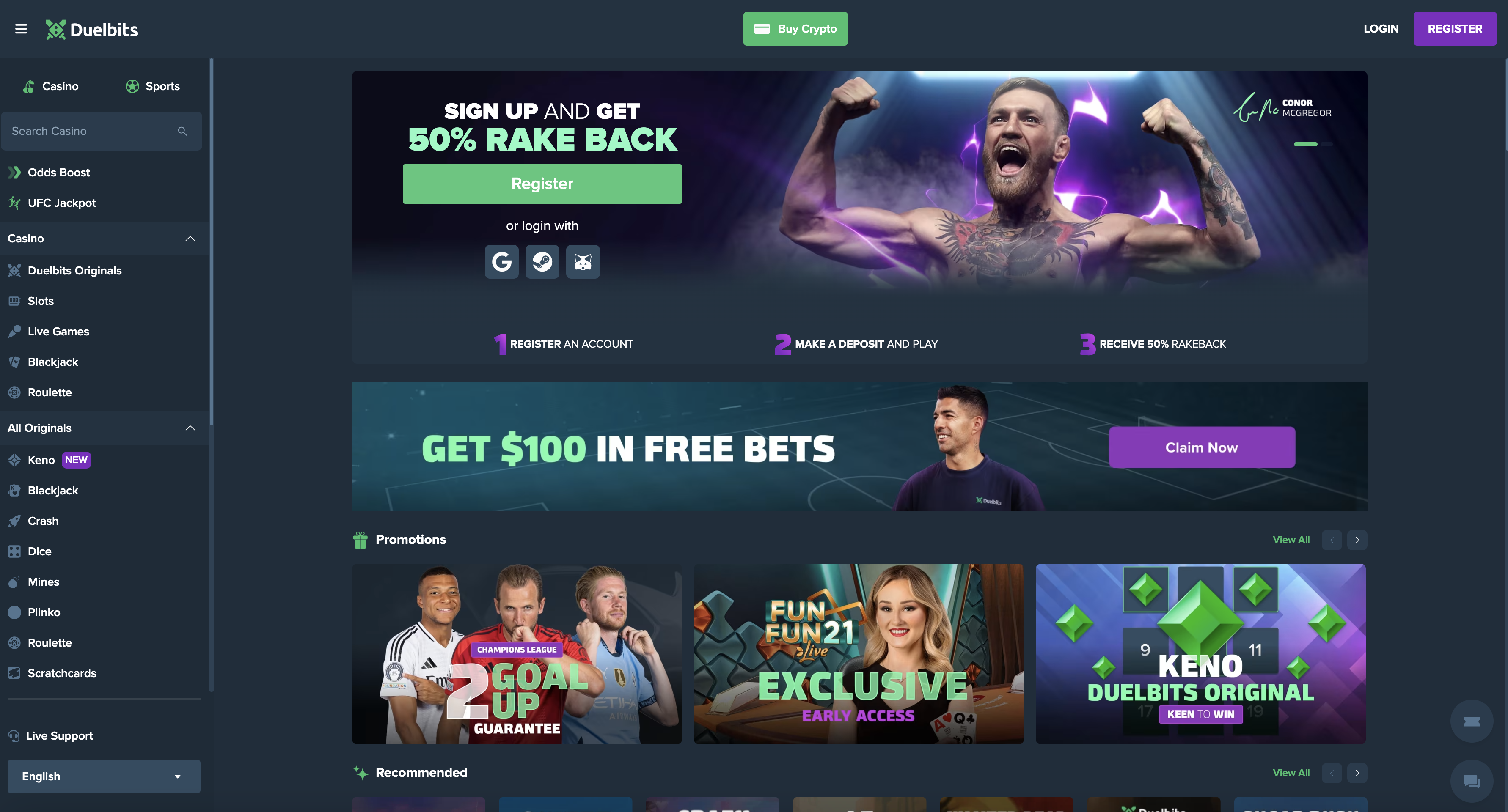 Stake promotion on mobile and desktop